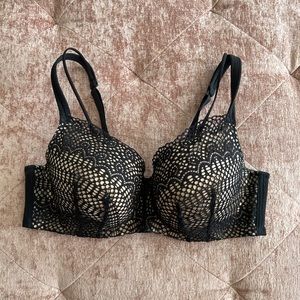 Cacique Nude & Black Lace bra
